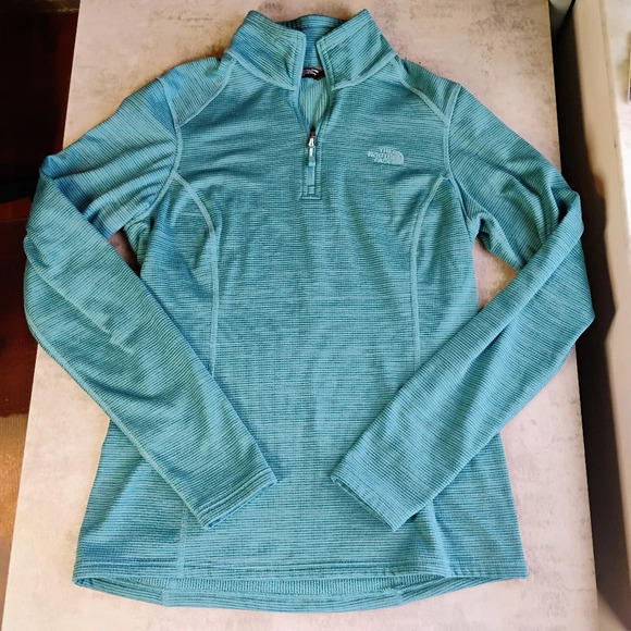 The North Face Fleece Lined Active Outdoor Pullover Sweater Turquoise Size Small - Picture 11 of 14